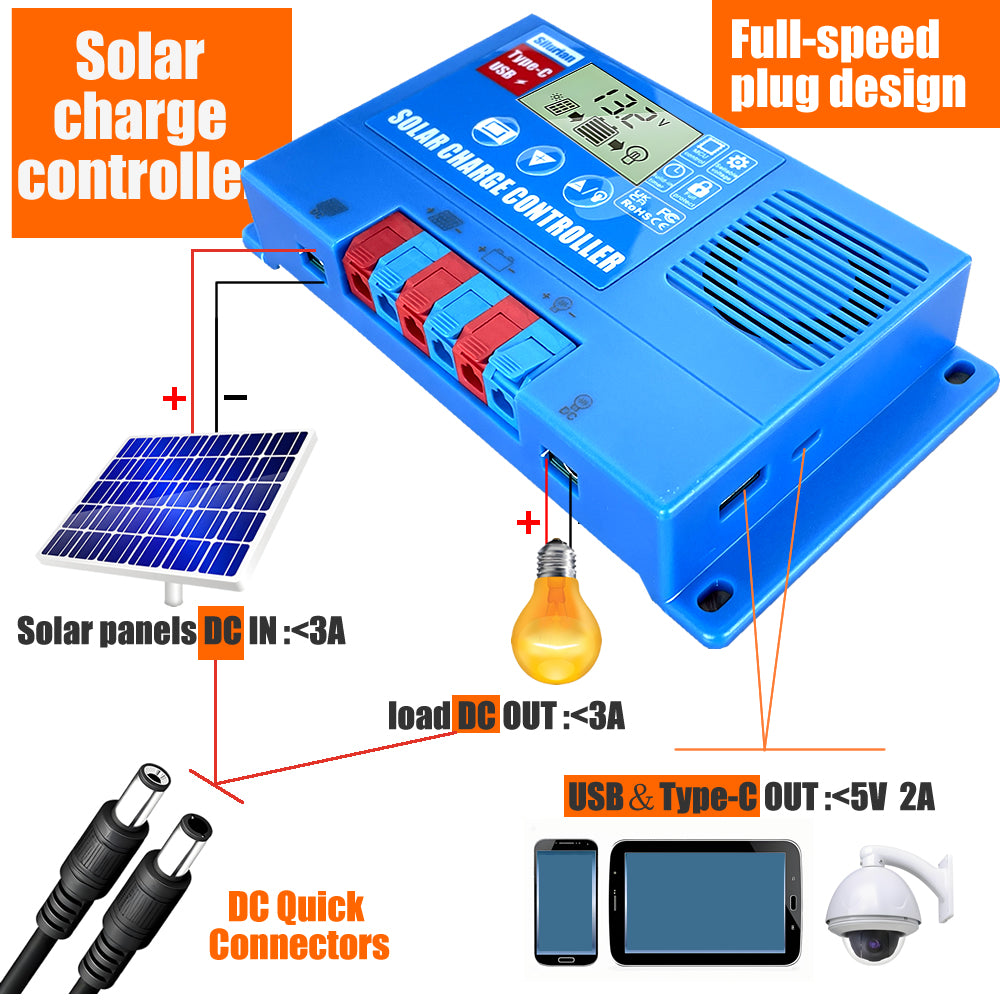 Solar Charge Controller 12V 30A