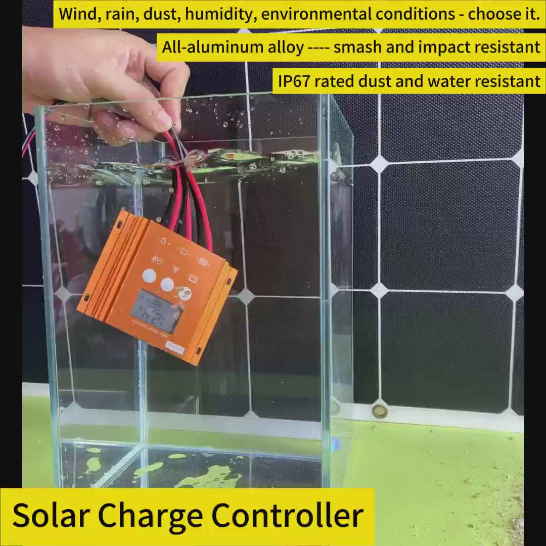 Waterproof IP67 Solar Charge Controller 12V/24V Solar Regulator PWM