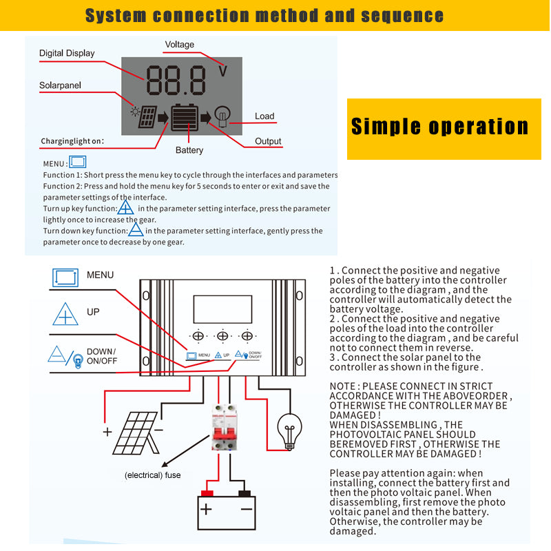 Waterproof IP67 Solar Charge Controller 12V/24V Solar Regulator PWM